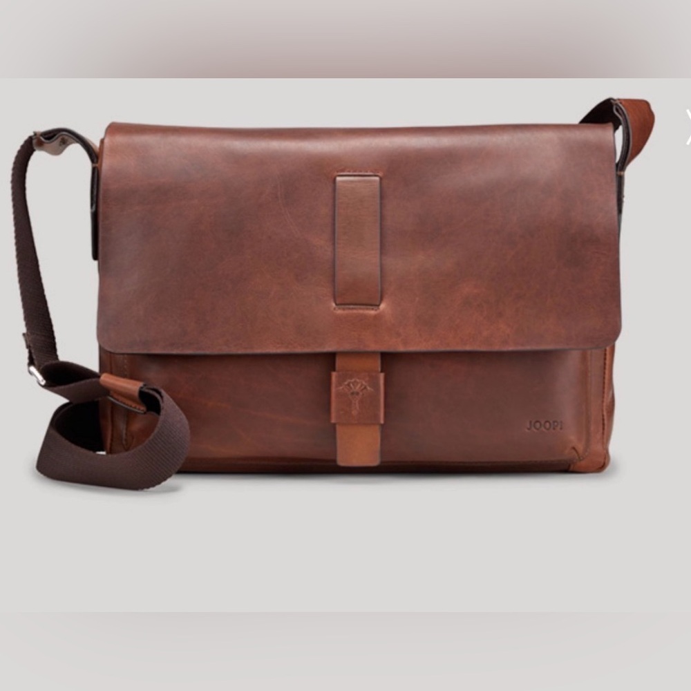 JOOP! Janis Messenger Leather Briefcase Crossbody Satchel Bag Germany Very Clean